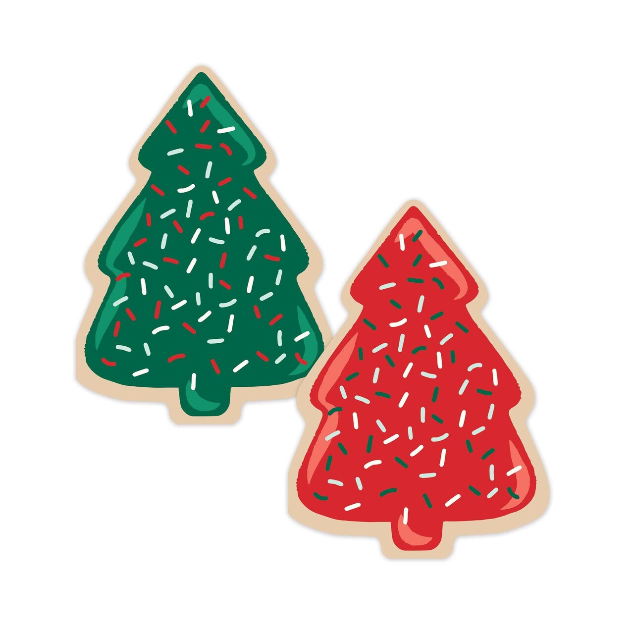Tree Cookie Napkin Set - Christmas Holiday Party Napkins 24 Pack
